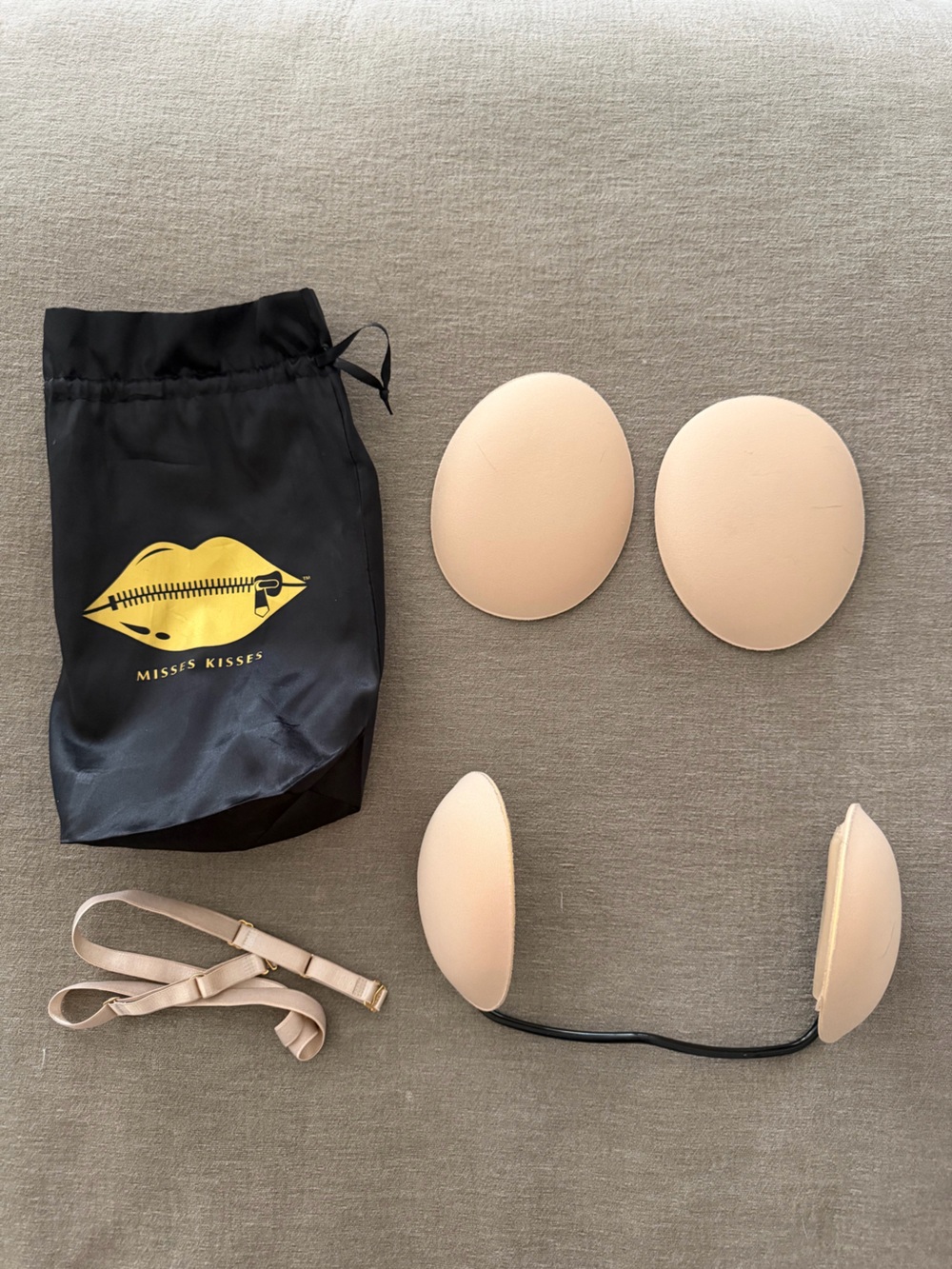 Misses' Kisses Nude Foam Bra Inserts with Convertible Strap